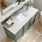 James Martin Vanities Brittany 60in Single Vanity, Smokey Celadon w/ 3 CM White Zeus Top 650-V60S-SC-3WZ - alternate 4